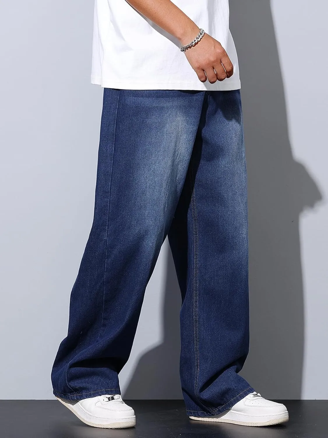 Men's Baggy Jeans Y2K Vintage Wide Leg Denim Pants Hip Hop Extra Loose Skater Jeans Streetwear