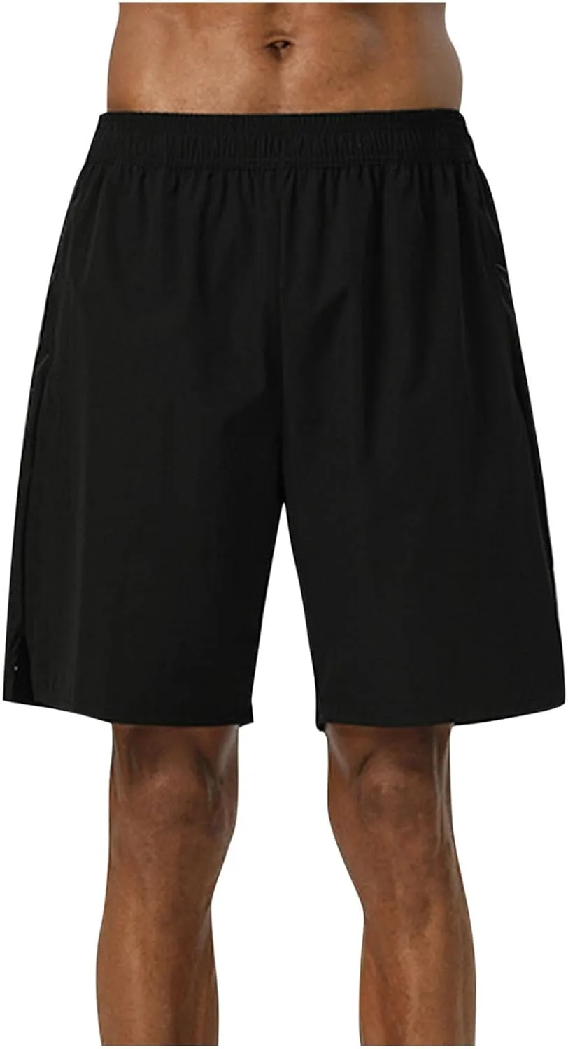 Men's Casual Solid Drawstring Elastic Shorts Summer Fashion Zipper Pocket Pants Comfy Light Ventilate Sport Short