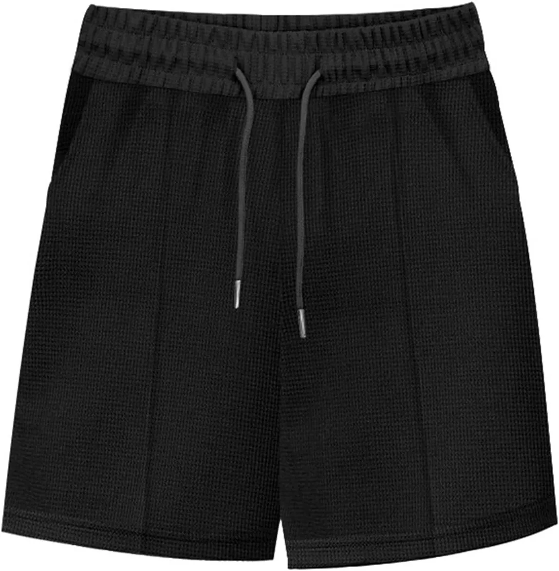 Mens Fashion Solid Color Drawstring Elastic Waist Training Trousers Summer Casual Ventilate Sports Running Shorts
