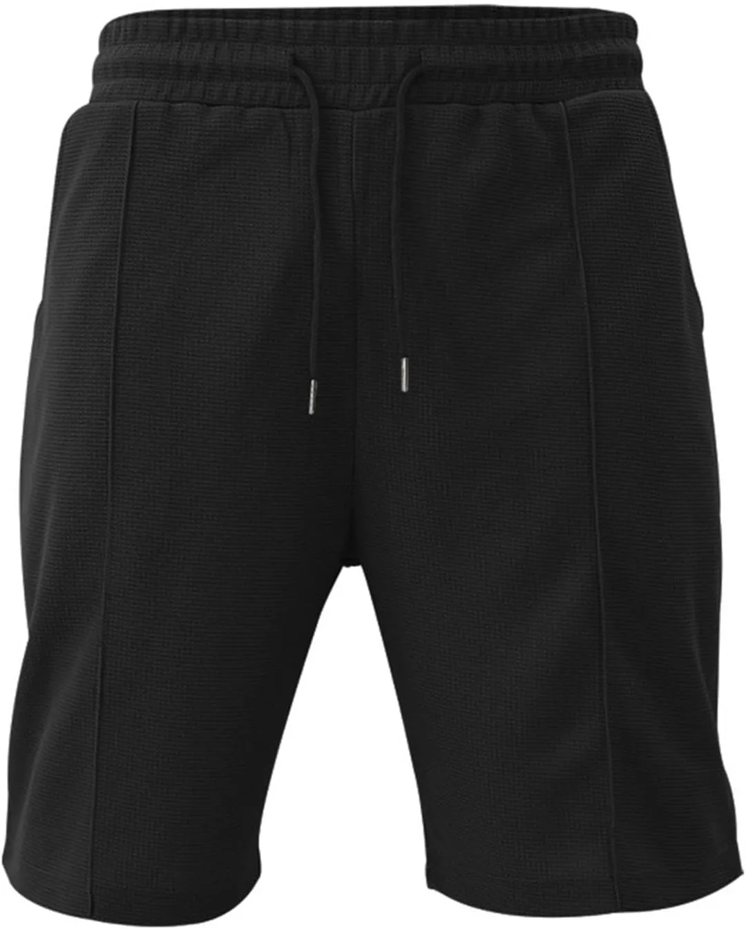 Mens Fashion Solid Color Drawstring Elastic Waist Training Trousers Summer Casual Ventilate Sports Running Shorts