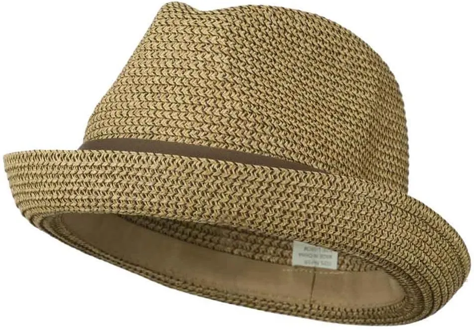 Men's Fedora with Paper Straw Braid