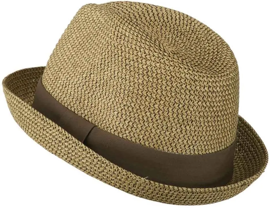 Men's Fedora with Paper Straw Braid