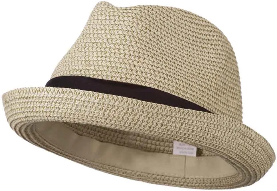 Men's Fedora with Paper Straw Braid