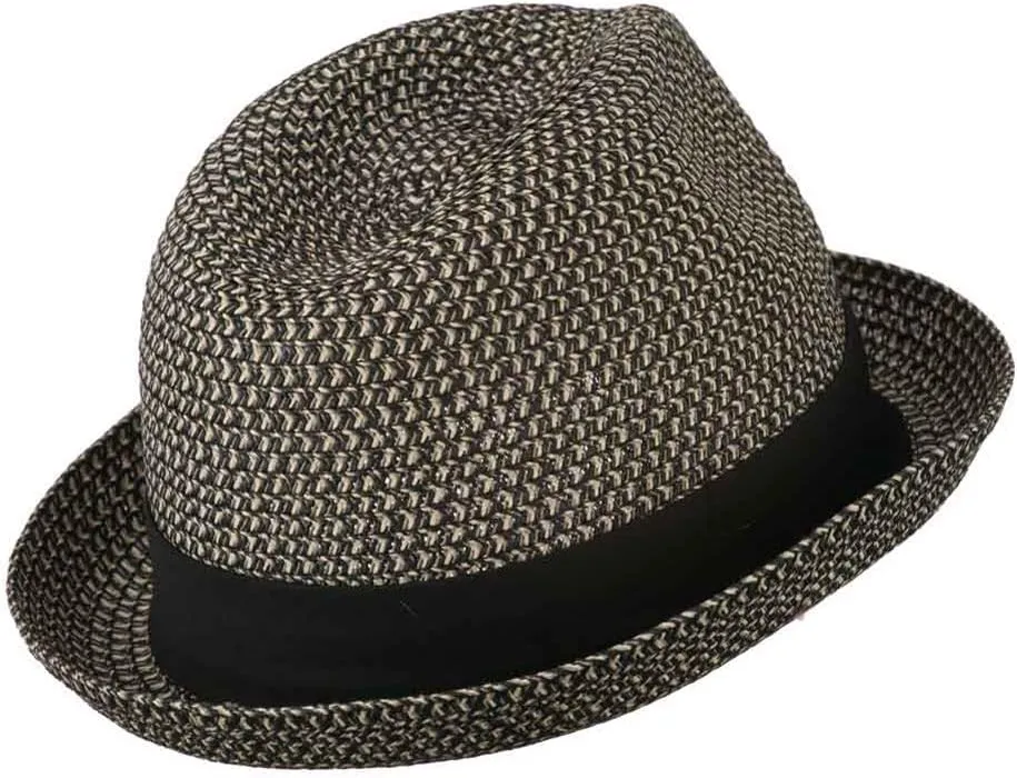 Men's Fedora with Paper Straw Braid