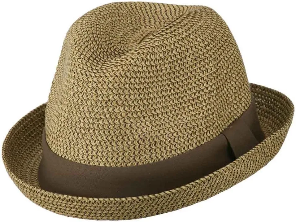 Men's Fedora with Paper Straw Braid