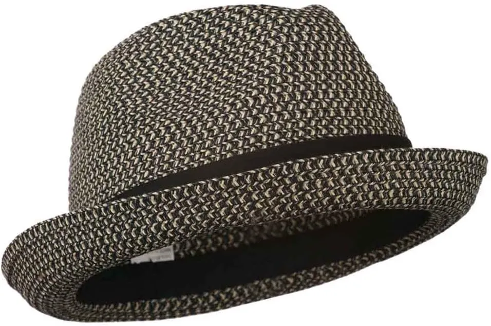 Men's Fedora with Paper Straw Braid