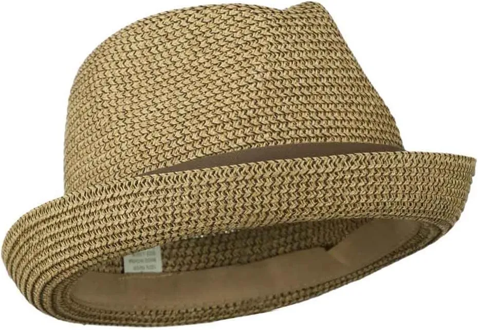 Men's Fedora with Paper Straw Braid