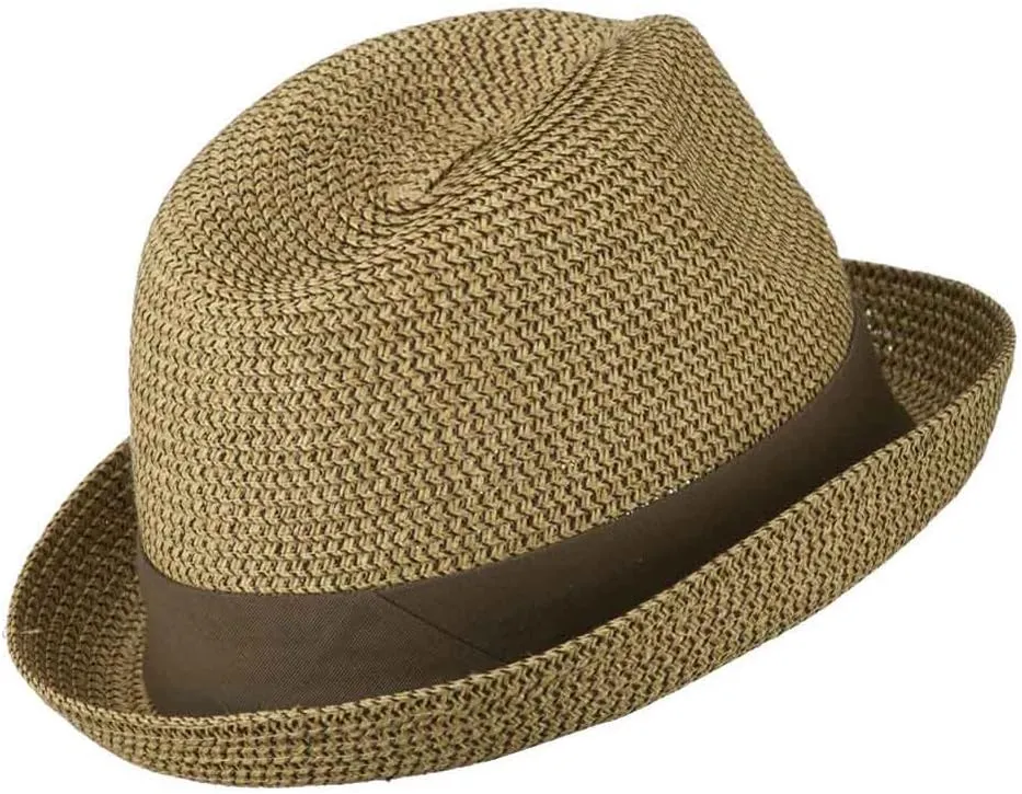 Men's Fedora with Paper Straw Braid