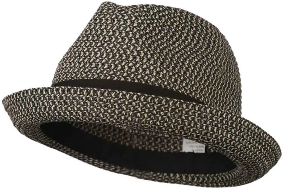 Men's Fedora with Paper Straw Braid