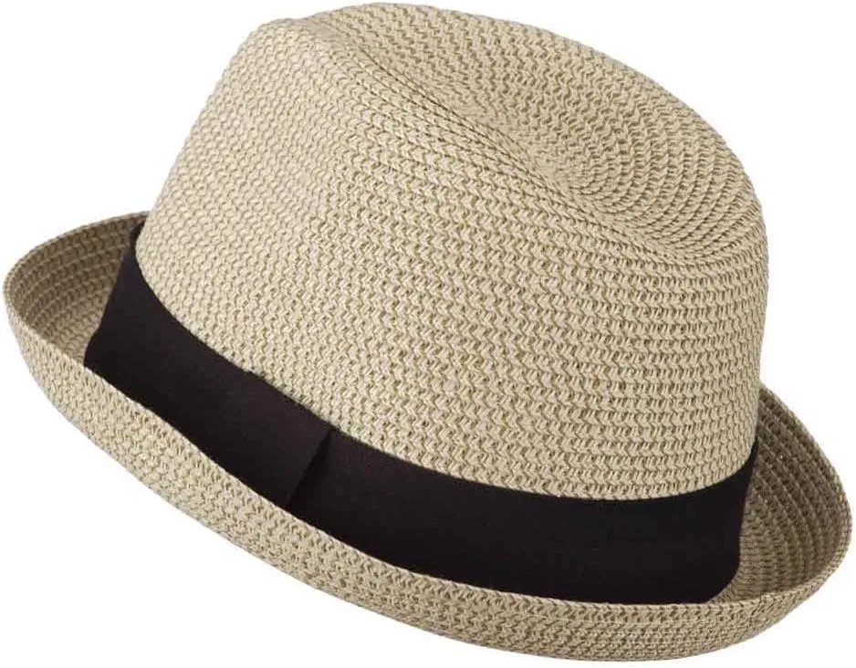 Men's Fedora with Paper Straw Braid