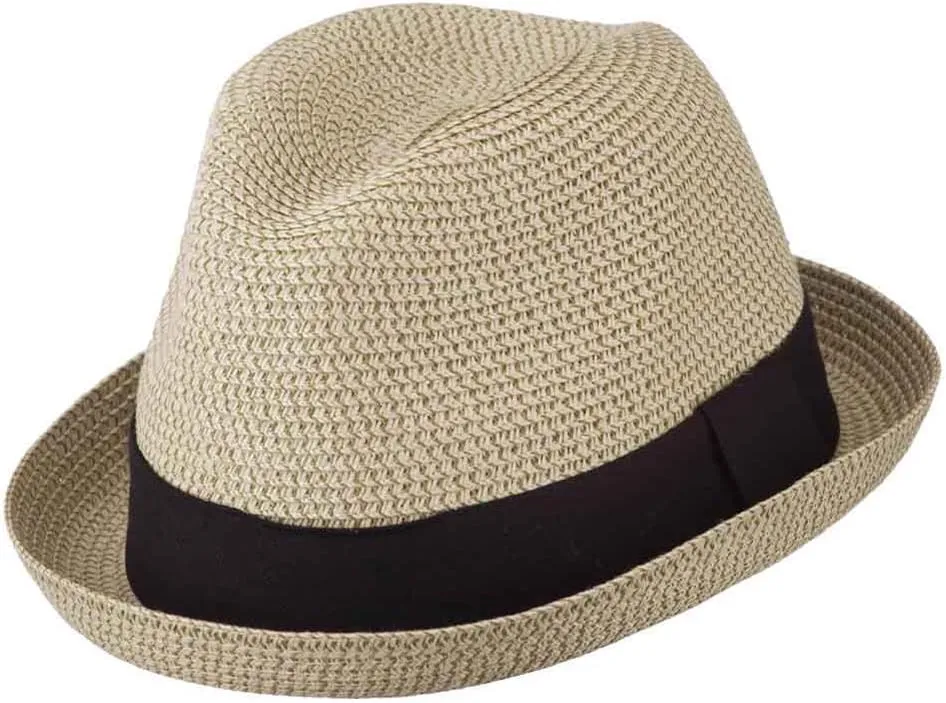 Men's Fedora with Paper Straw Braid