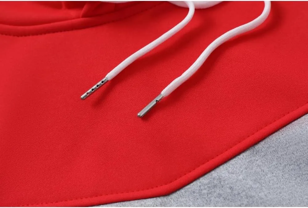 Mens Hoodie Multicolor Panel Sweatshirt Fleece Long Sleeve Sports Tops