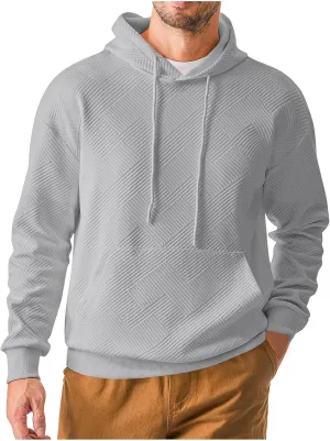 Mens Hoodies Pullover Lightweight Thin 2024 Fall Pullover Sweatshirt for Men Bassic Drawstring Comfortable Hoodies