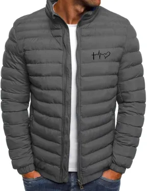 Mens Jackets Packable Stand Collar Puffer Waterproof Jacket for Men Lightweight Outdoor Travel Coat Casual Trendy