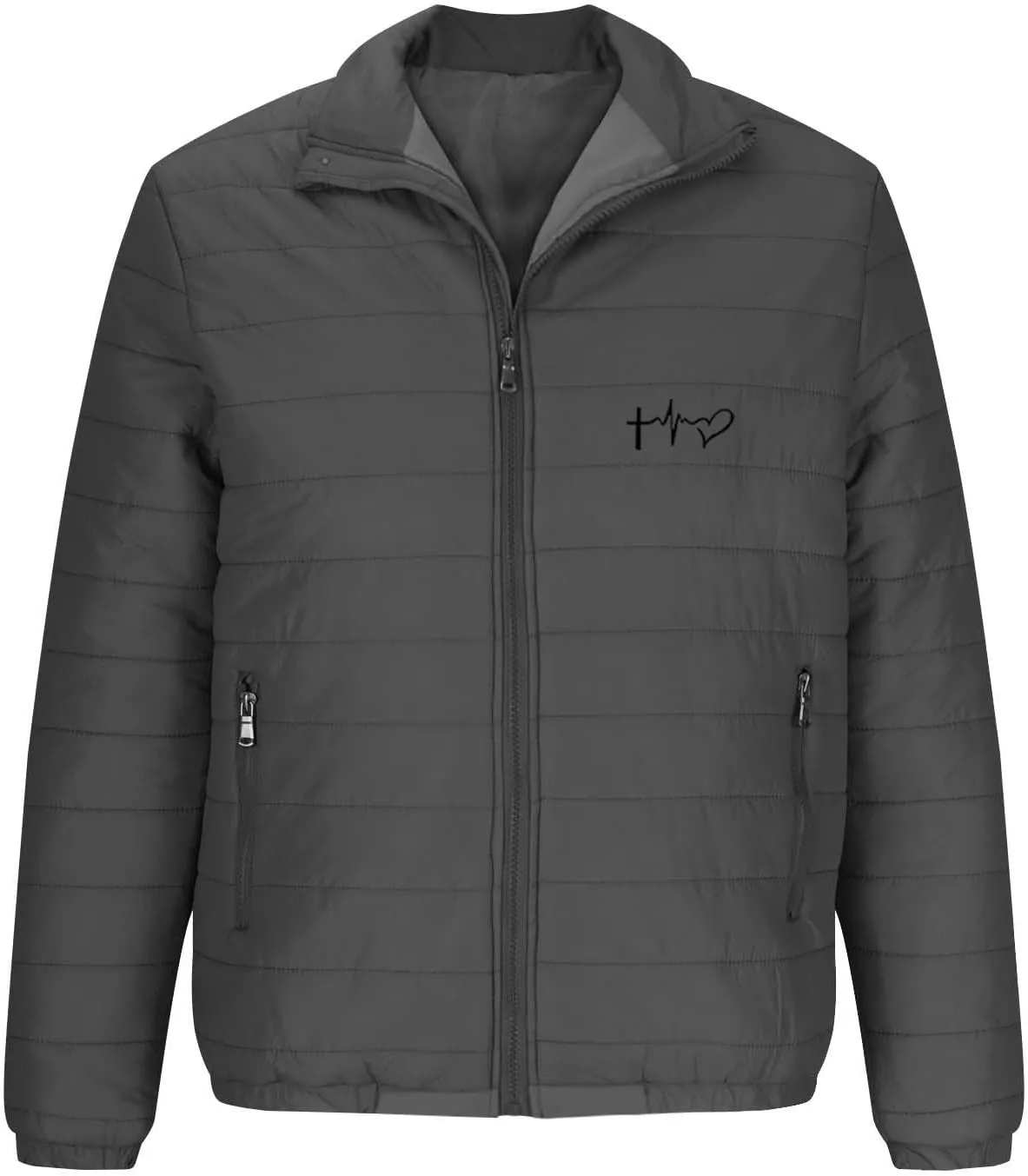 Mens Jackets Packable Stand Collar Puffer Waterproof Jacket for Men Lightweight Outdoor Travel Coat Casual Trendy