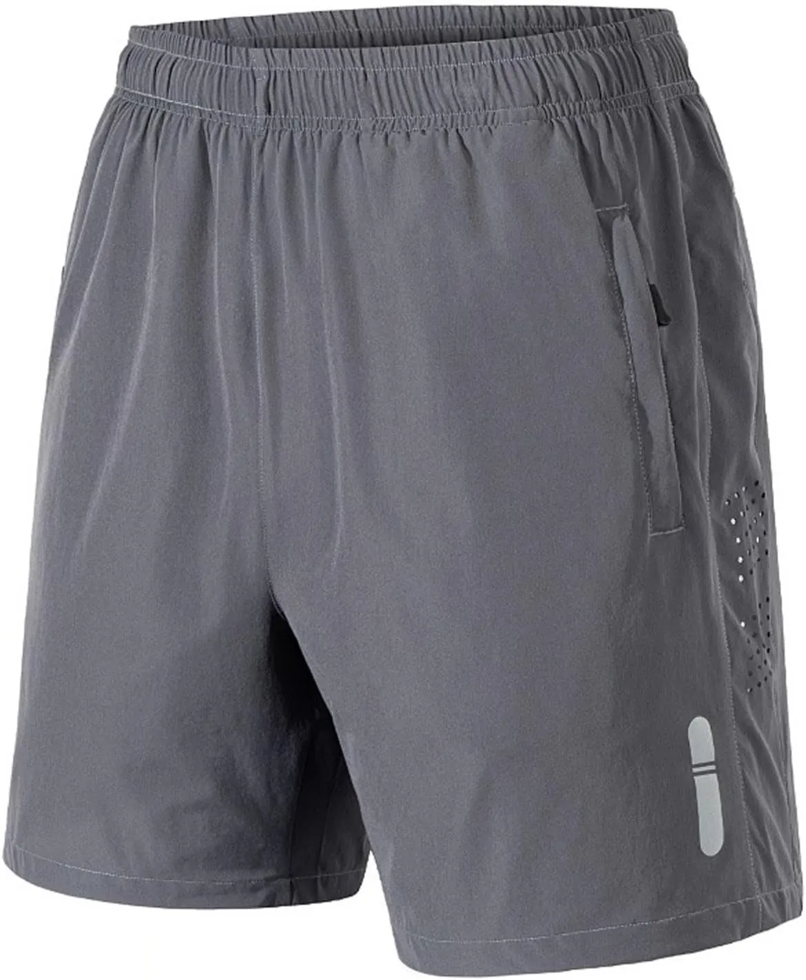 Men's Leisure Solid Color Elastic Waist Zipper Pocket Shorts Summer Fashion Casual Comfy Ventilate Sports Short