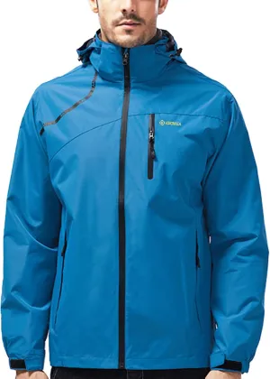 Mens Lightweight Waterproof Rain Jacket Windproof Raincoat Hooded jackets for Men Hiking Cycling Travel M-7XL