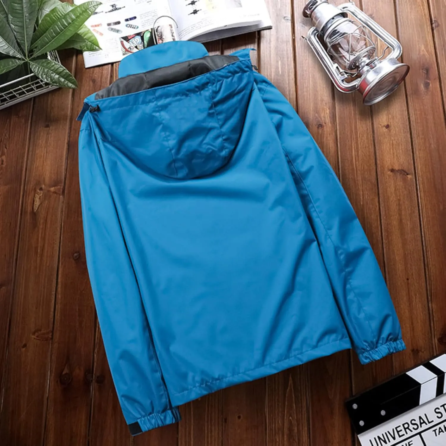Mens Lightweight Waterproof Rain Jacket Windproof Raincoat Hooded jackets for Men Hiking Cycling Travel M-7XL