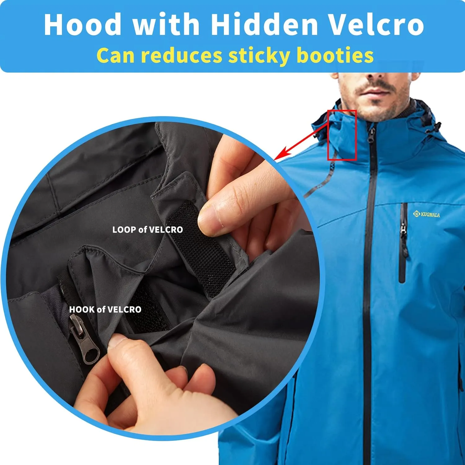 Mens Lightweight Waterproof Rain Jacket Windproof Raincoat Hooded jackets for Men Hiking Cycling Travel M-7XL