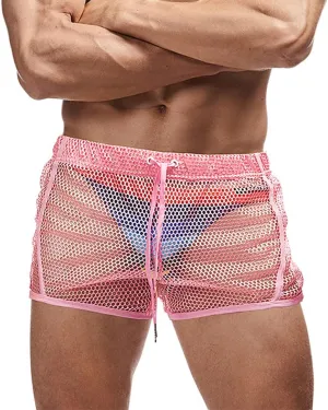 Mens Mesh Shorts Sexy Boxers See Through Boxers for Men