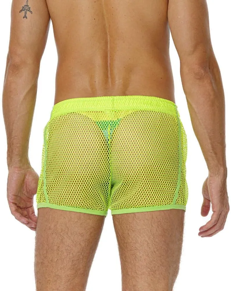 Mens Mesh Shorts Sexy Boxers See Through Boxers for Men