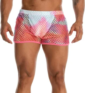 Mens Mesh Shorts Sexy Boxers See Through Boxers for Men
