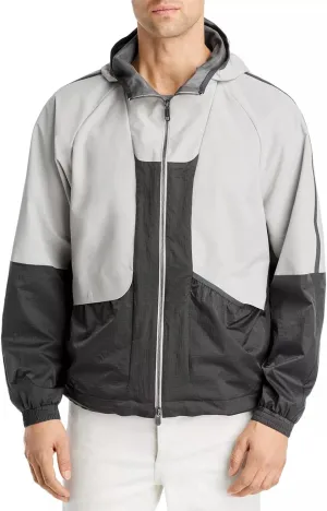 Mens Panelled Soft Shell Hooded Jacket X-Large Grey