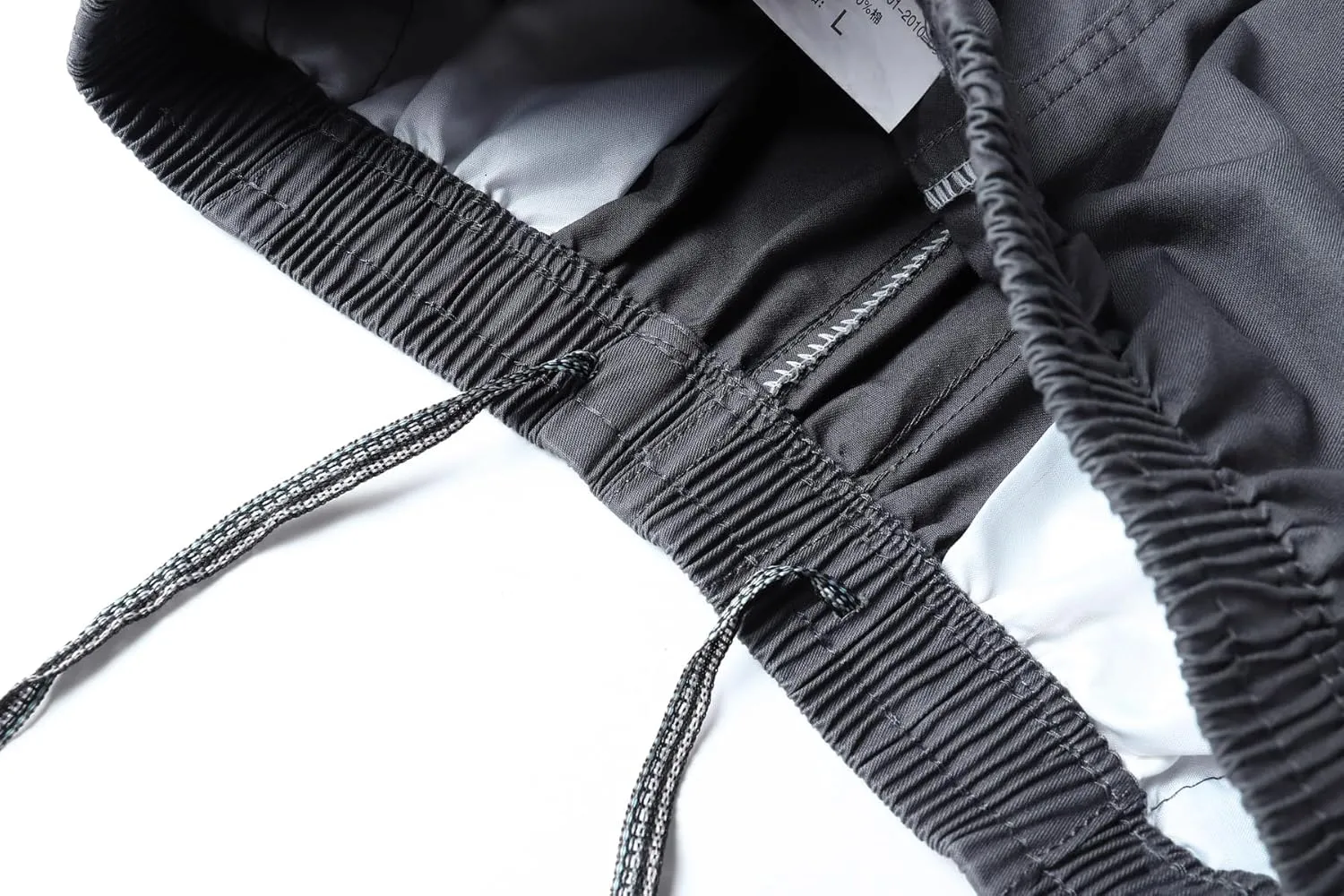 Men's Relaxed Fit Cargo Shorts Solid Cotton Cargo Shorts with Pockets Drawstring Work Shorts for Men