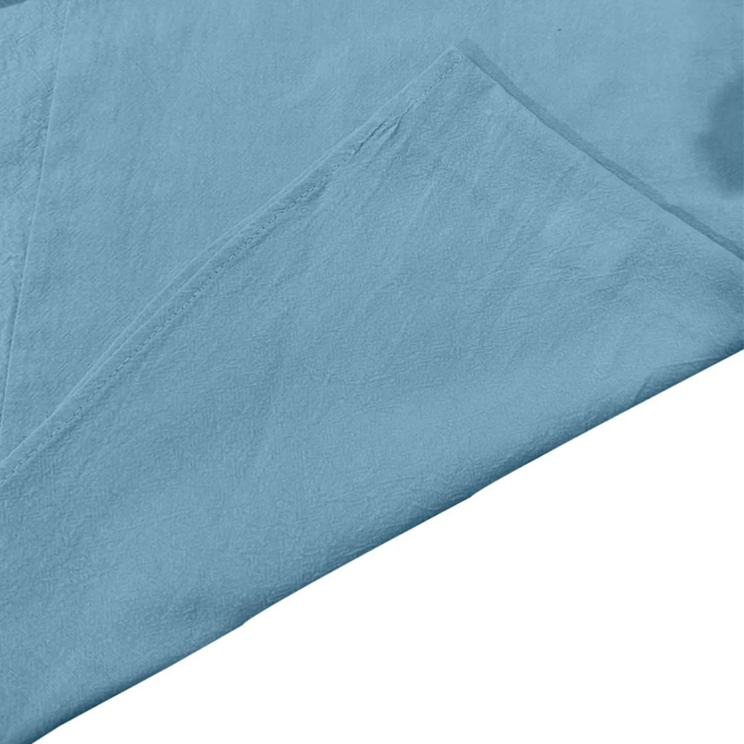 Men's Summer Cotton Linen Shirt V-Neck Drawstring Long Sleeve Beach Shirt Solid Color Casual Hollow-Out Blouses