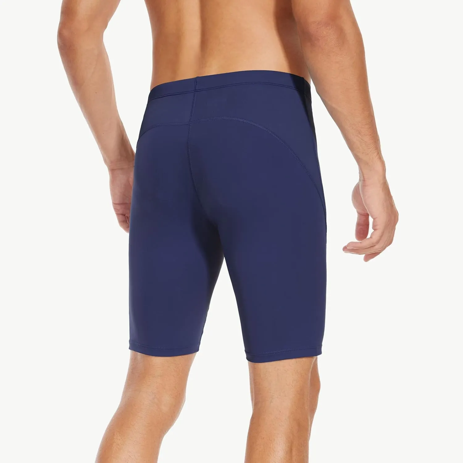 Men's Swim Jammers Competitive Athletic Swim Team Suit Training Endurance Racing Quick Dry Swimming Shorts UPF 50
