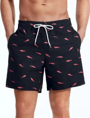 Mens Swim Trunks 6 Inch Inseam Mesh Lining Bathing Suits Quick Dry Beach Shorts Swimsuits Swimwear with Pockets