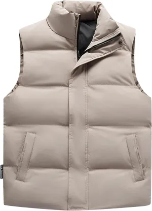 Men's Winter Coat For Man Padded Down Vest Casual Work Sports Travel Outdoor Puffer Pockets Jacket, M-5XL