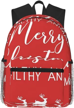 Merry Christmas Lightweight Packable Backpack Travel Casual Hiking Daypack Foldable Backpack For Men Women