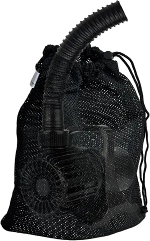Mesh Pump Filter Bag, 2 Piece 12"x15.5" Drawstring Water Pump Barrier Bags, Black Media Bag, Protection Cover for Pond, Pood Biofilters, Aquarium Filtration, Filters, Submersible, Fountain