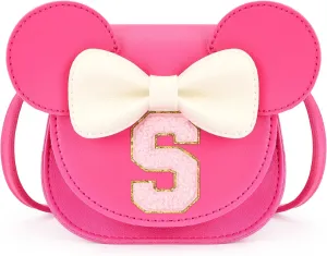 mibasies Toddler Purse Girl Gifts: Little Kids Gifts - Birthday Gifts for Girls 3-8 Mini Mouse Ears Bow Purse Hot Pink S
