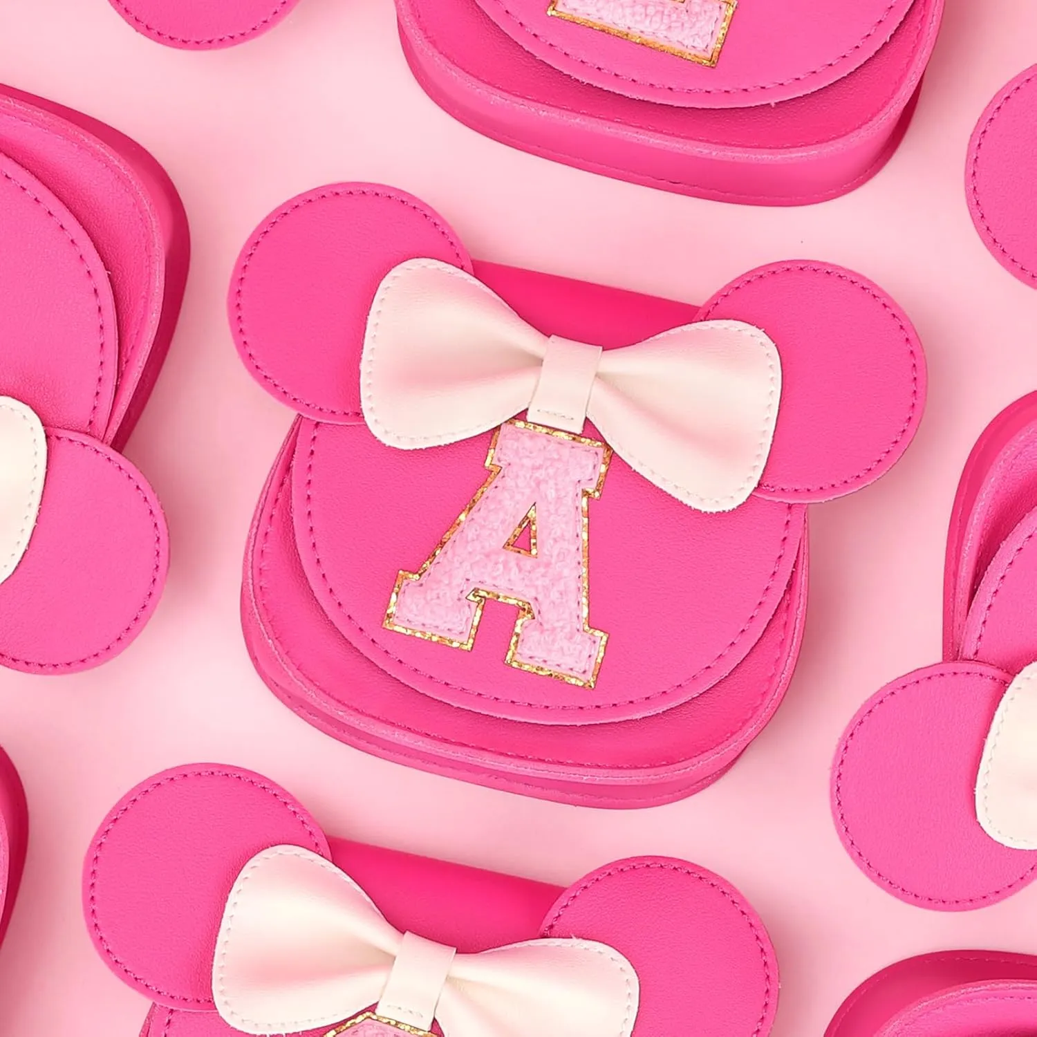 mibasies Toddler Purse Girl Gifts: Little Kids Gifts - Birthday Gifts for Girls 3-8 Mini Mouse Ears Bow Purse Hot Pink S