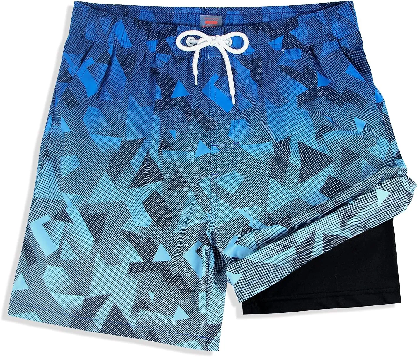 MILANKERR 5.5 inch Mens Swim Trunks with Compression Liner,Mens Bathing Suit Quick Dry Stretch Swimming Trunks