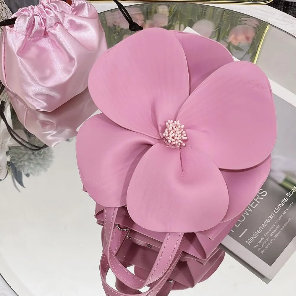Mini Flower Evening Purse Floral Clutch Purses for Women PU Leather Evening Handbag with Chain Wedding Party Prom