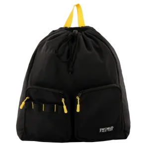 Mod Premium Drawstring Backpack in Black Yellow
