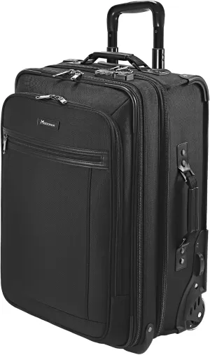 Modoker Rolling Garment Bag with Wheels Away Luggage for Suits with Wheels Wheeled Garment Bag for Travel 2 in 1 Rolling Duffel Bag, Black