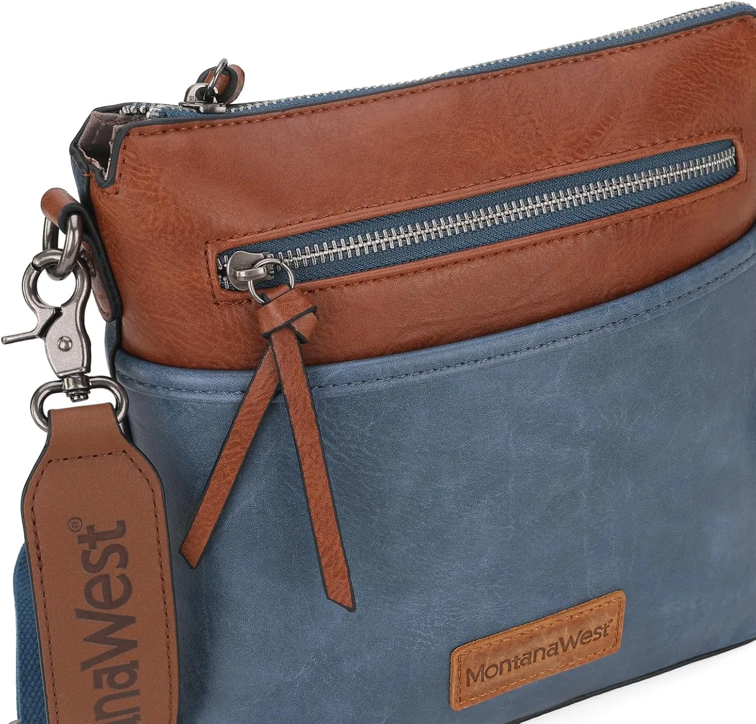 Montana West Crossbody Bag for Women Multi Pocket Cross Body Bag Purses with Guitar Strap