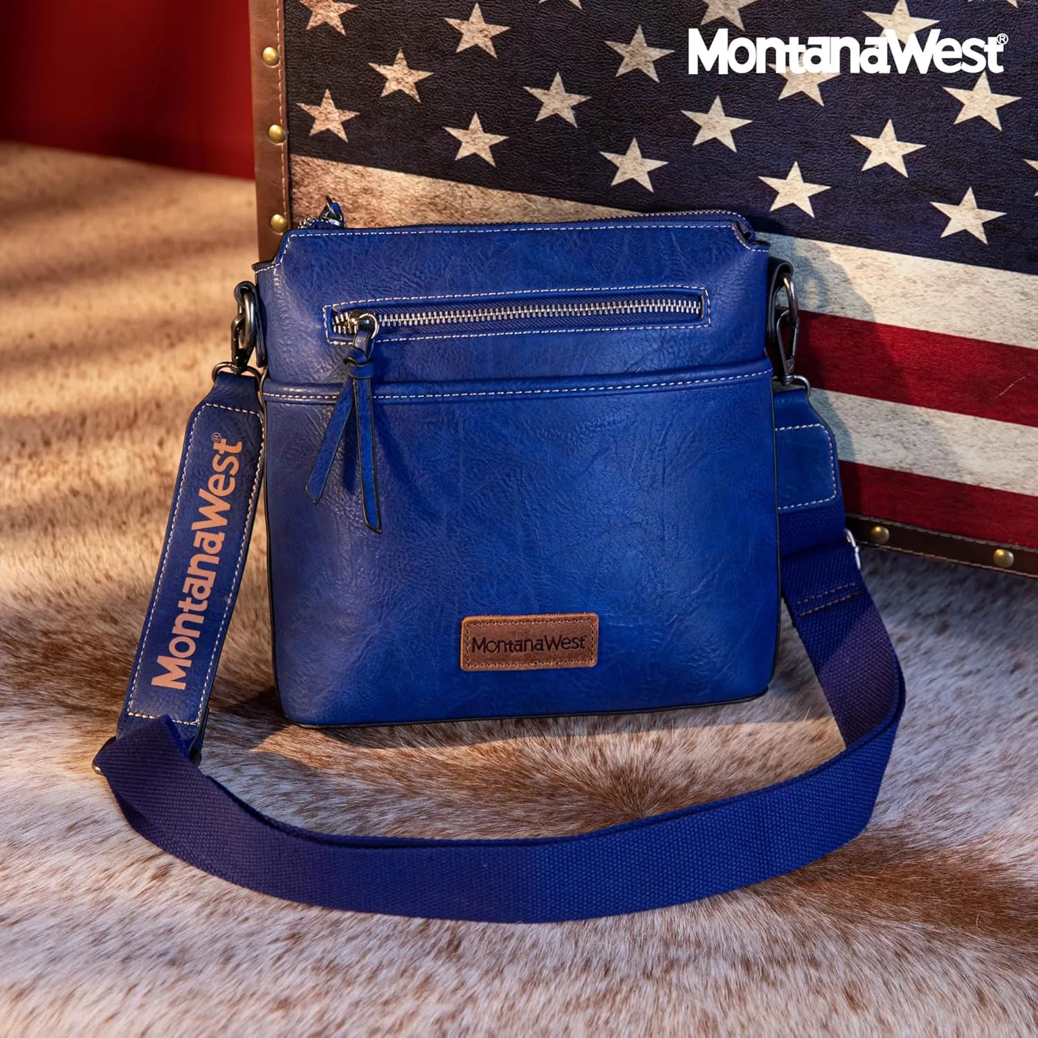 Montana West Crossbody Bag for Women Multi Pocket Cross Body Bag Purses with Guitar Strap