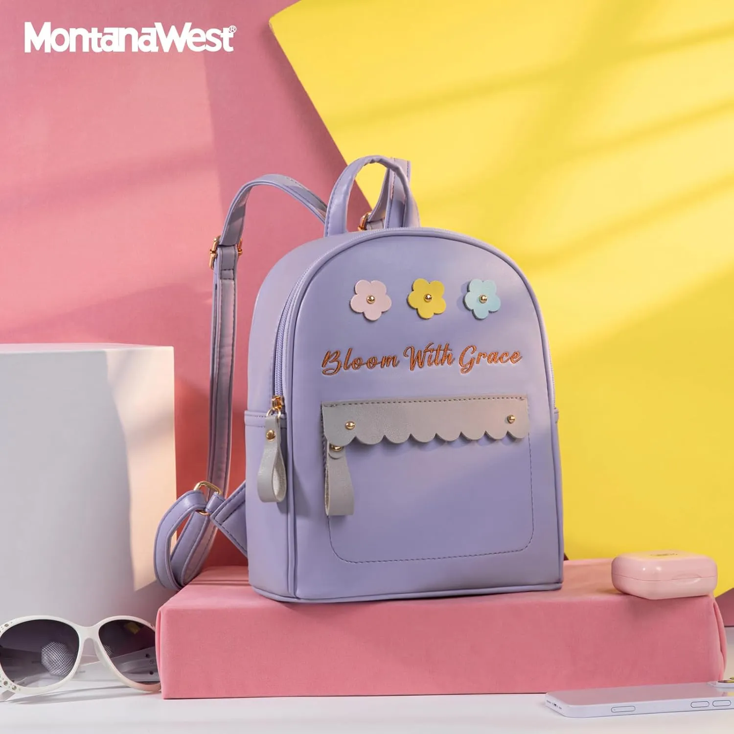 Montana West Girls Mini Backpack Cute Flowers Backpack Purses for Women Teen Gift
