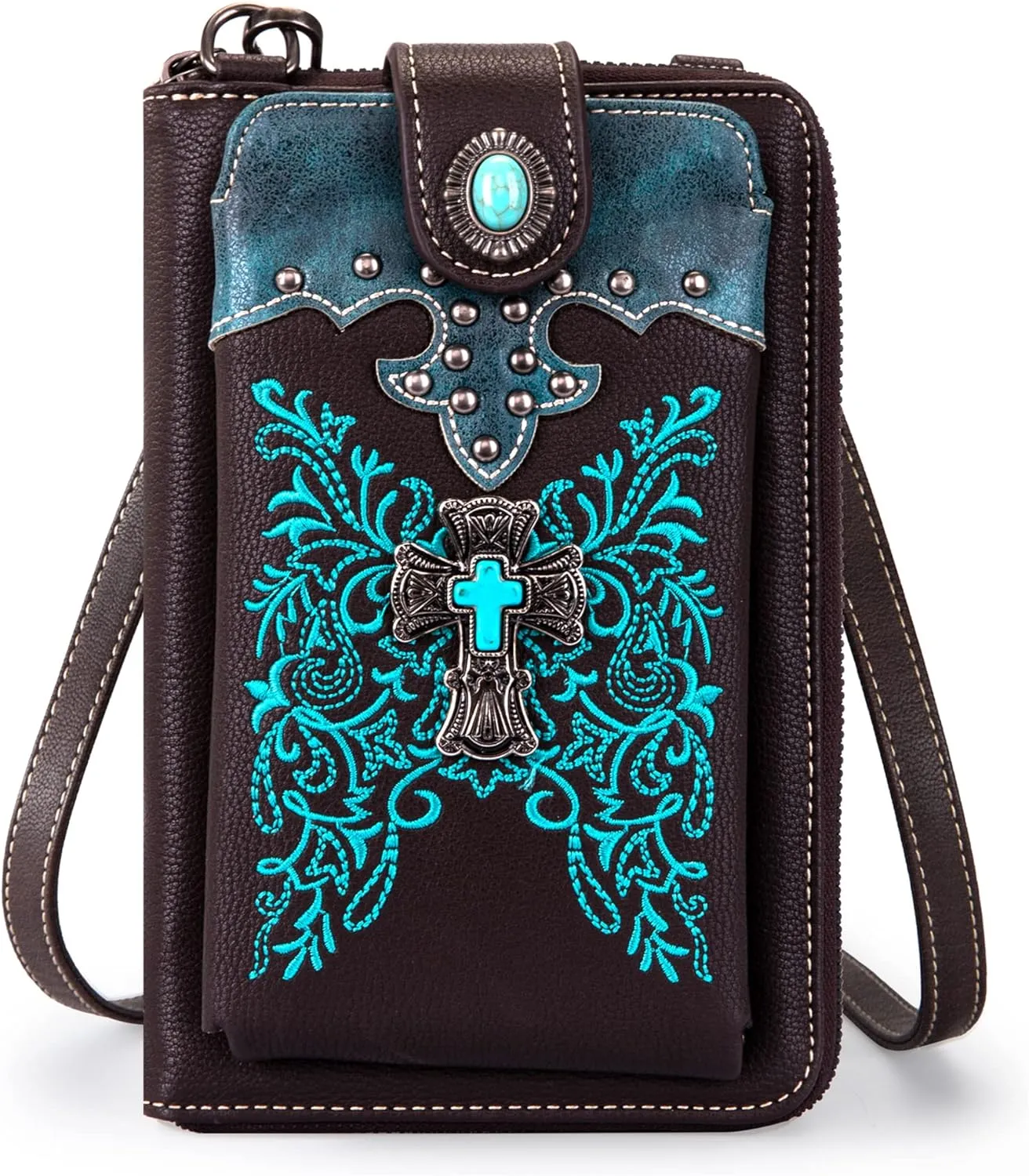 Montana West Small Crossbody Bags for Women Western Handbag with Cash Slots