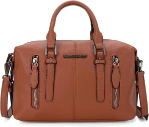 Montana West Small Satchel Purses for Women Top-handle Handbag PU Leather Crossbody Doctor Bag
