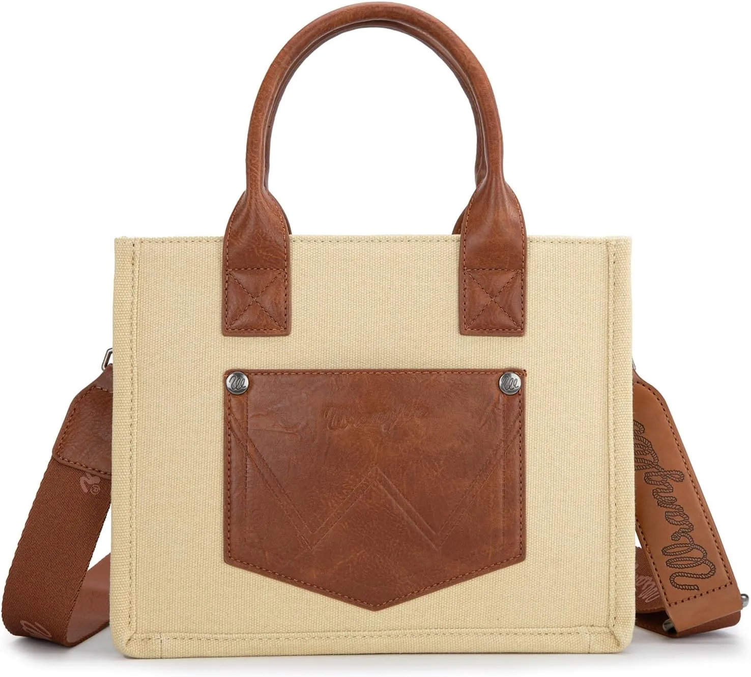 Montana West Wrangler Tote Bag for Women Retro Canvas Top Handle Purses and Handbags