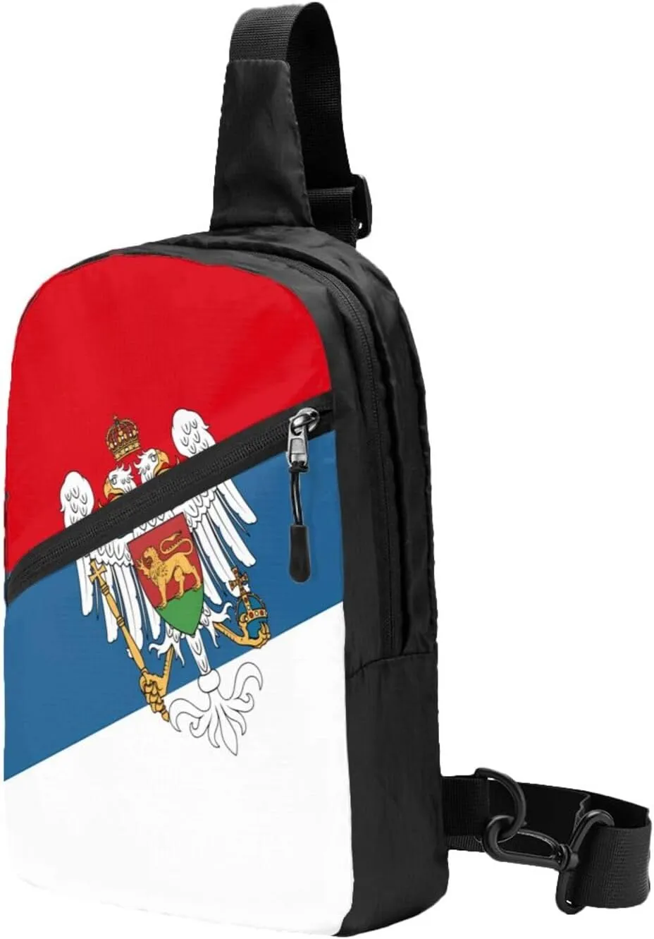 Montenegro Flag Packable Crossbody Bag Portable Sling Bags Foldable Travel Daypack Reusable Sports Shoulder Backpack Diagonally Chest Bag for Workout