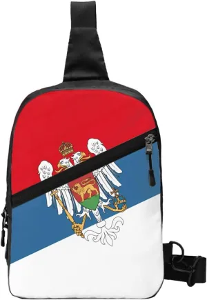 Montenegro Flag Packable Crossbody Bag Portable Sling Bags Foldable Travel Daypack Reusable Sports Shoulder Backpack Diagonally Chest Bag for Workout