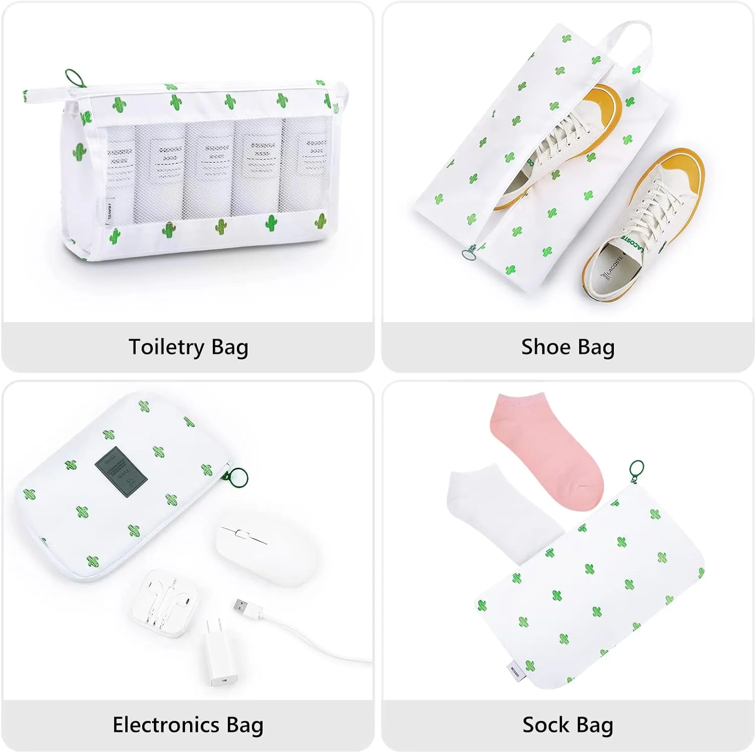 Mossio 9 Set Packing Cubes with Shoe Bag & Electronics Bag - Luggage Organizers Suitcase Travel Accessories