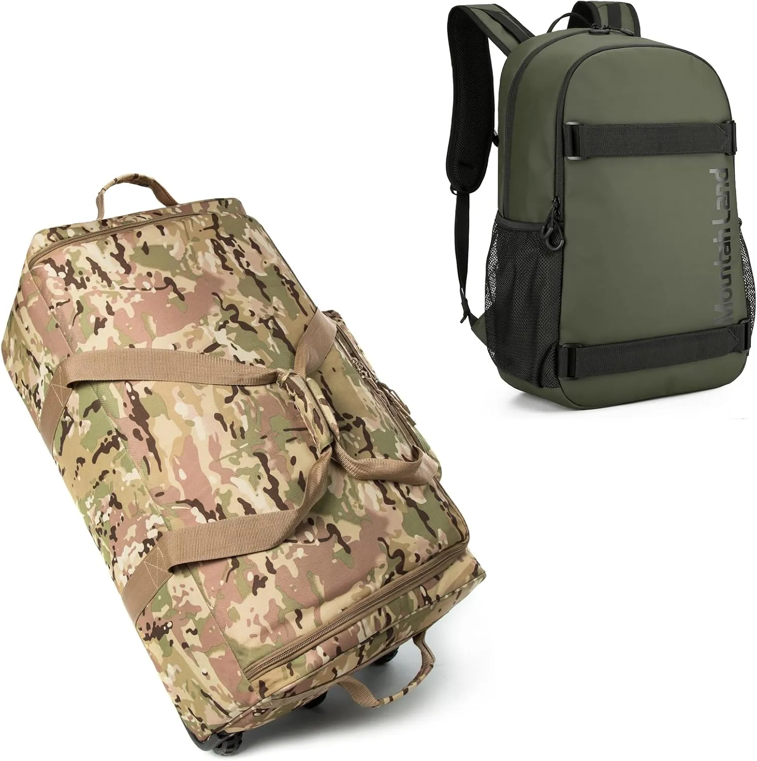 Mountain Land 120L Duffle Bag with Wheels Carry On Travel Backpack